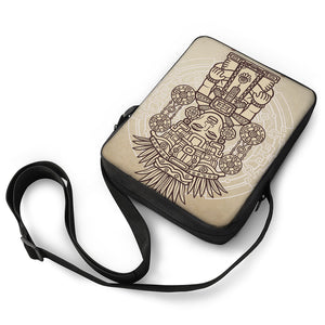 Ancient Mayan Statue Print Rectangular Crossbody Bag