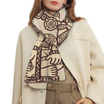Ancient Mayan Statue Print Scarf