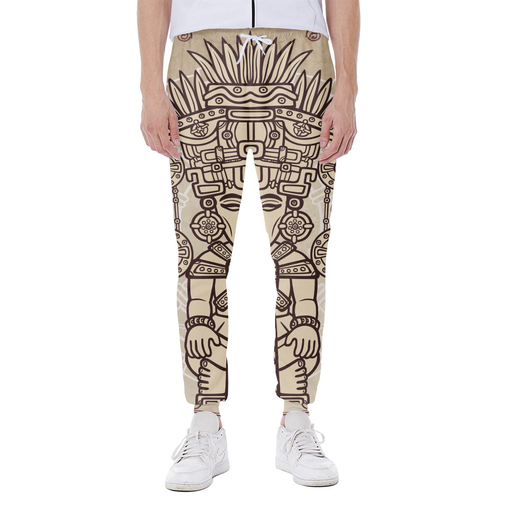 Ancient Mayan Statue Print Scuba Joggers