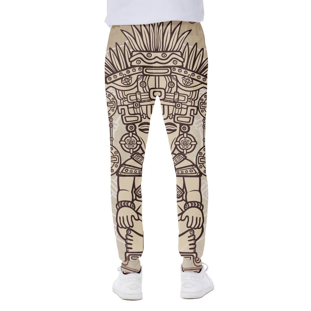 Ancient Mayan Statue Print Scuba Joggers