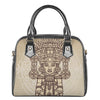 Ancient Mayan Statue Print Shoulder Handbag