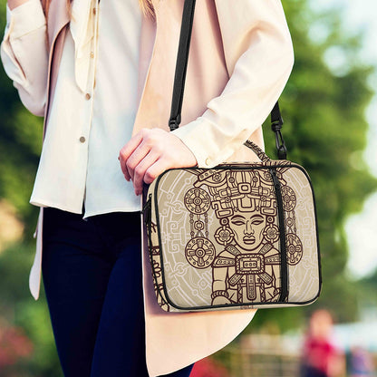Ancient Mayan Statue Print Shoulder Strap Bible Bag