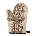 Ancient Mayan Statue Print Single Oven Mitt