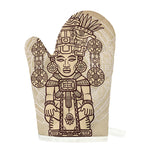 Ancient Mayan Statue Print Single Oven Mitt