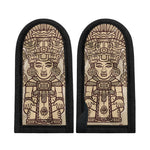 Ancient Mayan Statue Print Skillet Handle Cover