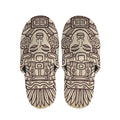 Ancient Mayan Statue Print Slippers
