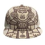 Ancient Mayan Statue Print Snapback Cap