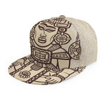 Ancient Mayan Statue Print Snapback Cap