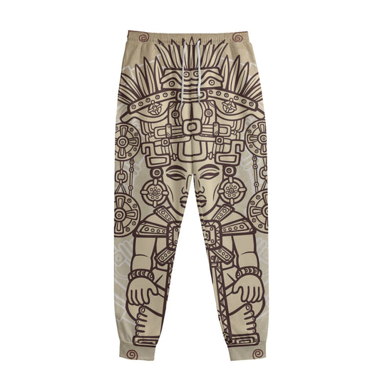 Ancient Mayan Statue Print Sweatpants