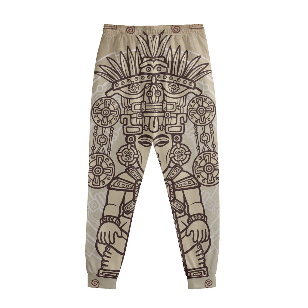 Ancient Mayan Statue Print Sweatpants