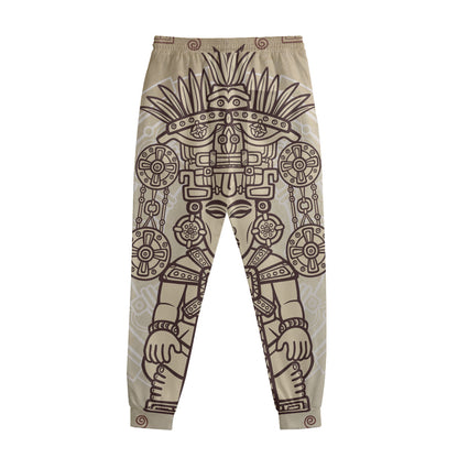 Ancient Mayan Statue Print Sweatpants