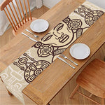 Ancient Mayan Statue Print Table Runner