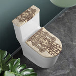 Ancient Mayan Statue Print Toilet Lid And Tank Cover Set