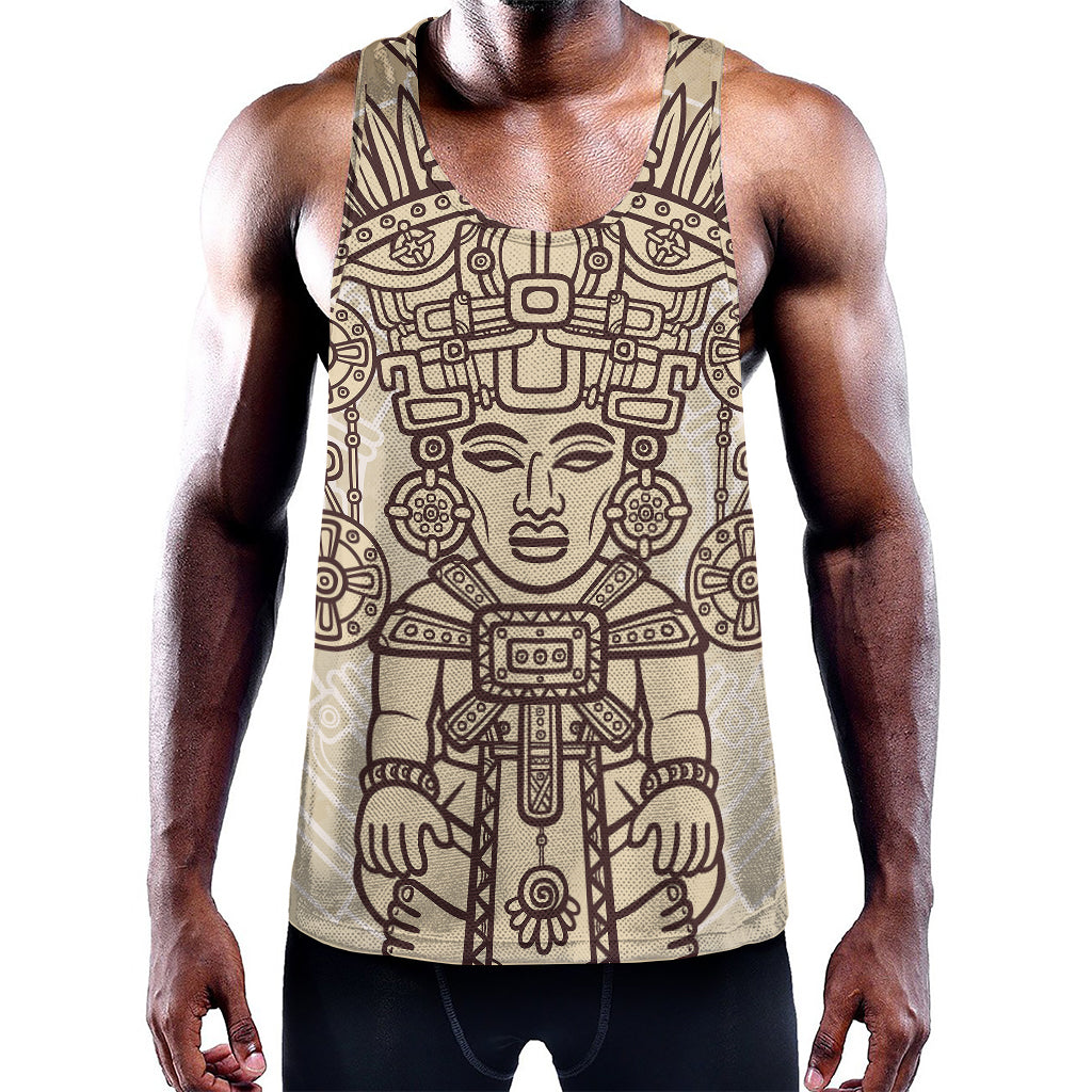 Ancient Mayan Statue Print Training Tank Top