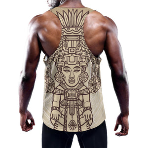 Ancient Mayan Statue Print Training Tank Top