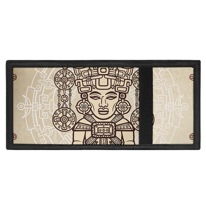 Ancient Mayan Statue Print Trifold Wallet