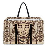 Ancient Mayan Statue Print Utility Tote Bag