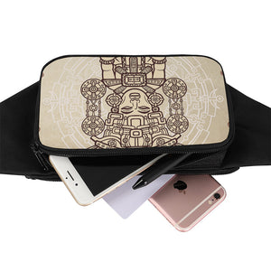 Ancient Mayan Statue Print Waist Bag