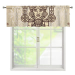 Ancient Mayan Statue Print Window Valance