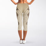 Ancient Mayan Statue Print Women's Capri Leggings