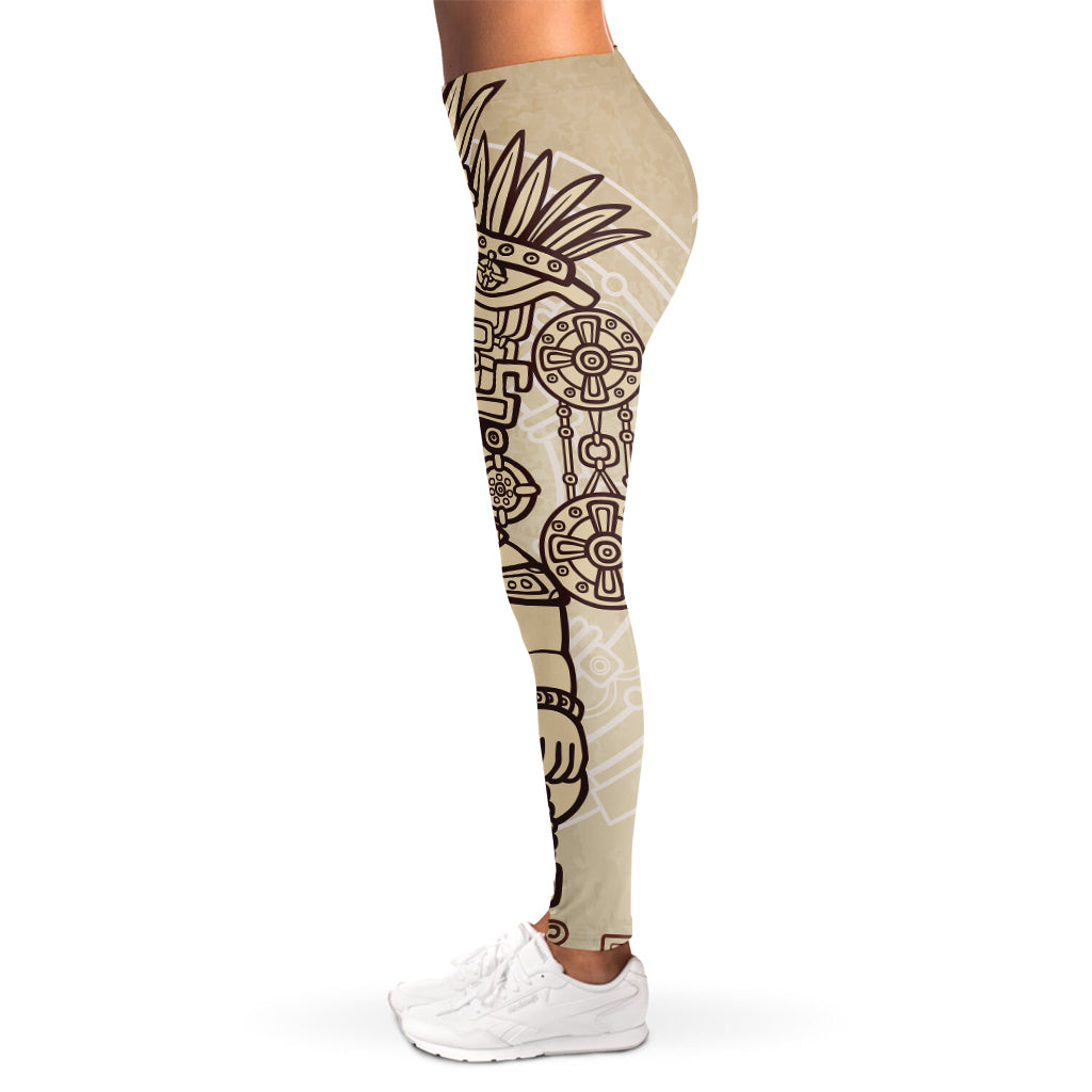 Ancient Mayan Statue Print Women's Leggings