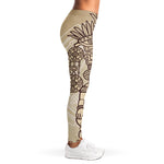 Ancient Mayan Statue Print Women's Leggings