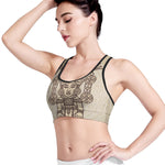 Ancient Mayan Statue Print Women's Sports Bra
