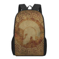 Ancient Spartan Helmet Print 17 Inch Backpack