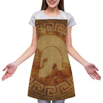 Ancient Spartan Helmet Print Adjustable Apron