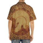Ancient Spartan Helmet Print Aloha Shirt