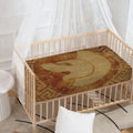 Ancient Spartan Helmet Print Baby Crib Sheet