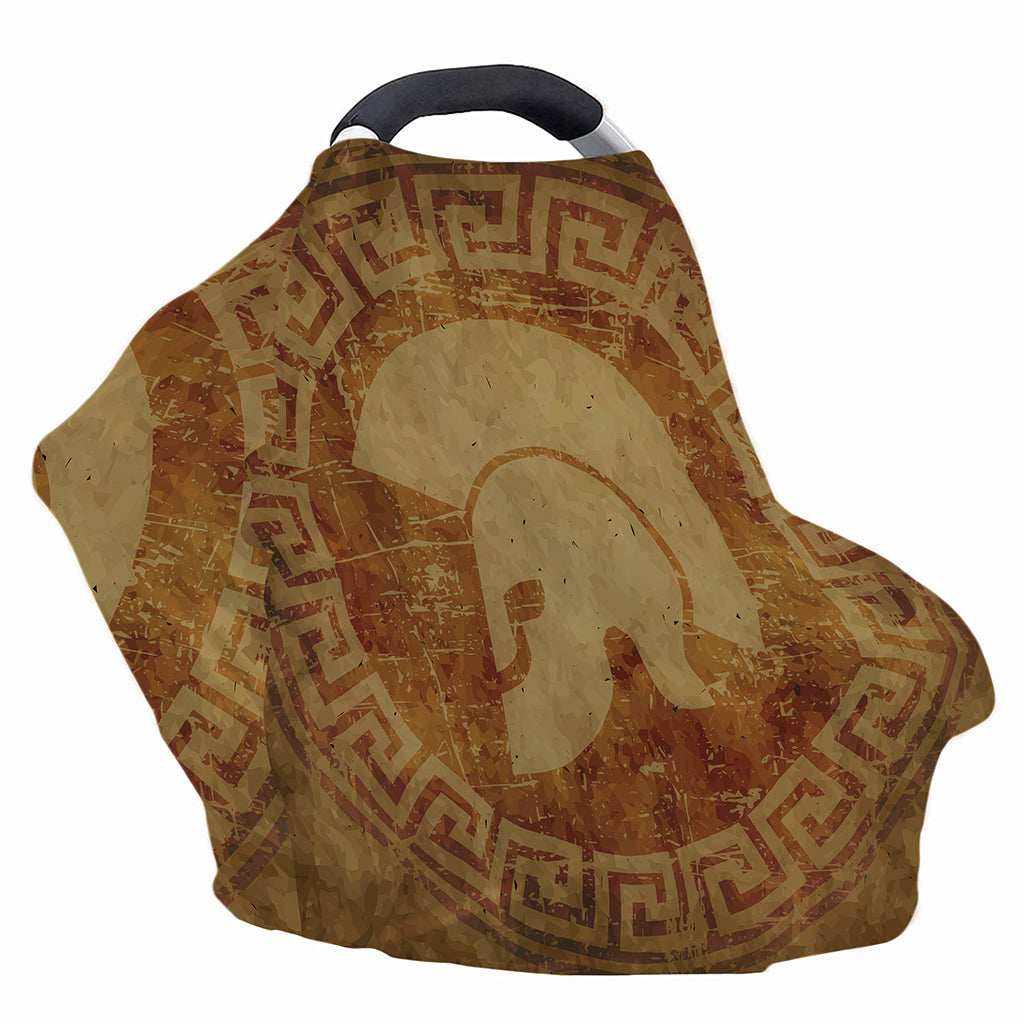 Ancient Spartan Helmet Print Baby Seat Cover