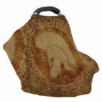 Ancient Spartan Helmet Print Baby Seat Cover