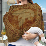 Ancient Spartan Helmet Print Baby Seat Cover