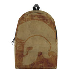 Ancient Spartan Helmet Print Backpack