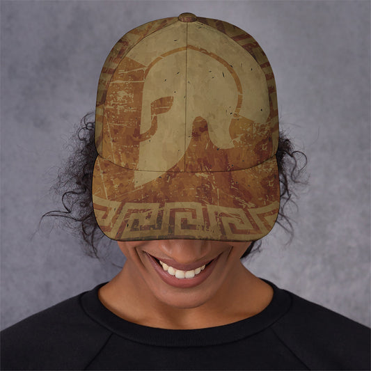 Ancient Spartan Helmet Print Baseball Cap