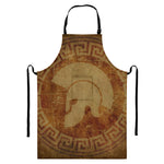 Ancient Spartan Helmet Print Bib Apron With Pocket