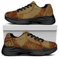 Ancient Spartan Helmet Print Black Chunky Shoes
