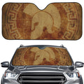 Ancient Spartan Helmet Print Car Windshield Sun Shade
