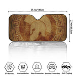 Ancient Spartan Helmet Print Car Windshield Sun Shade