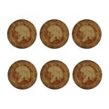 Ancient Spartan Helmet Print Coaster Set