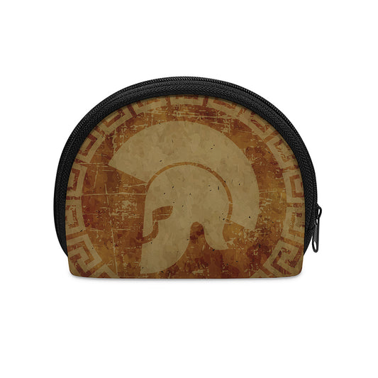 Ancient Spartan Helmet Print Coin Purse