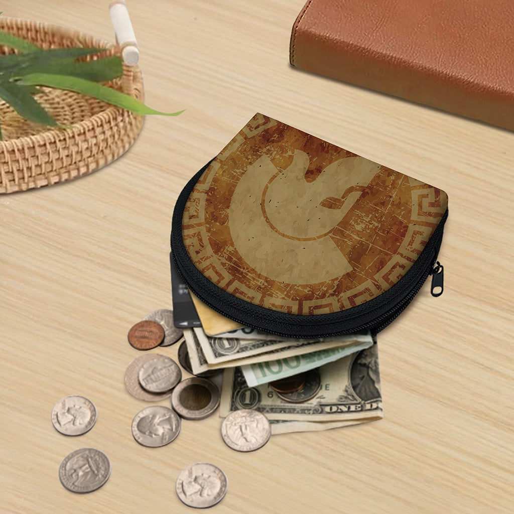 Ancient Spartan Helmet Print Coin Purse