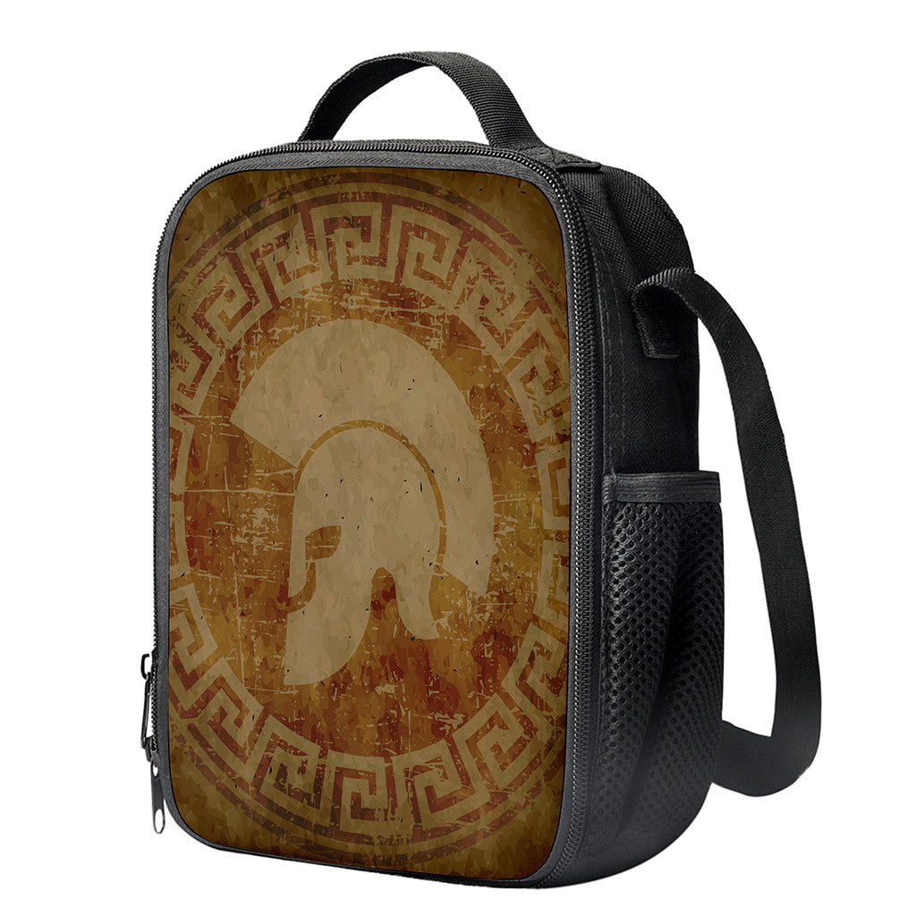 Ancient Spartan Helmet Print Crossbody Lunch Bag