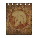 Ancient Spartan Helmet Print Curtain
