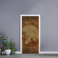 Ancient Spartan Helmet Print Door Sticker