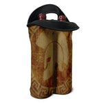 Ancient Spartan Helmet Print Double Neoprene Wine Tote