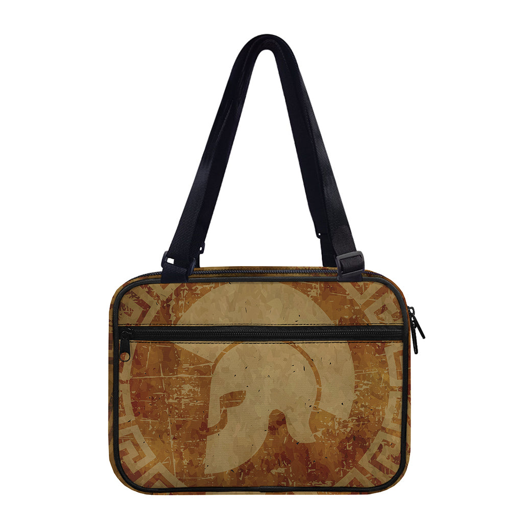 Ancient Spartan Helmet Print Double Strap Bible Bag