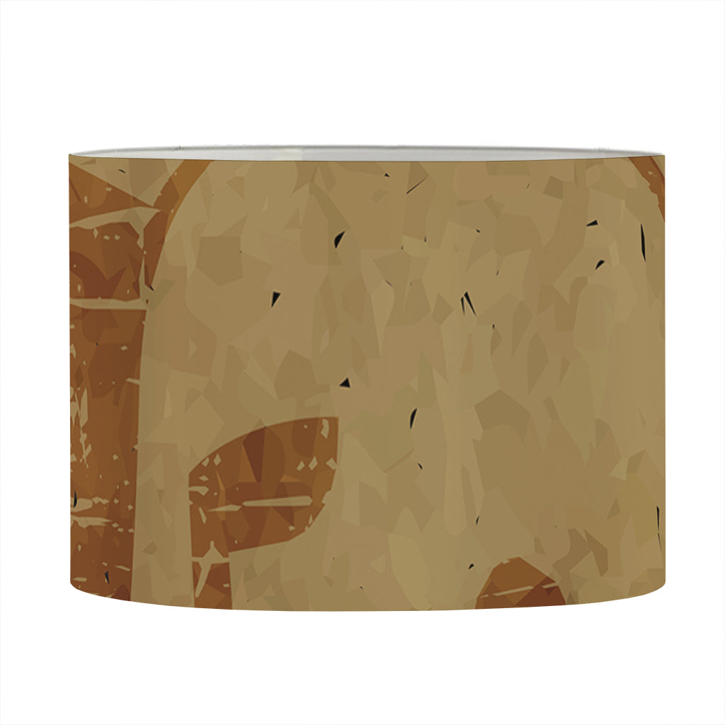 Ancient Spartan Helmet Print Drum Lamp Shade
