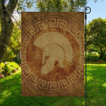 Ancient Spartan Helmet Print Garden Flag